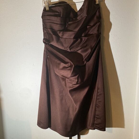 EUC Alfred Angelo 7041s Expresso Bridesmaid Prom Dress - Picture 4 of 12